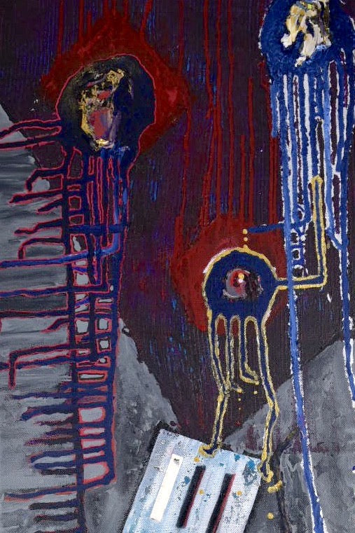 “Cover the Gleen” Mixed Media Painting on Canvas 36”x 18”