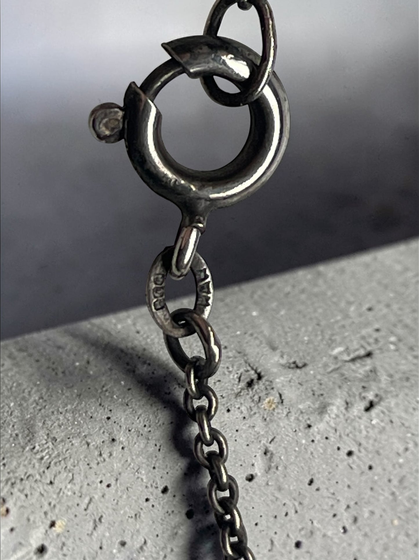 Edwardian Porcelain Silhouette Courting Couple Colorful Limogé Cameo Gilded Brass Locket Sterling Necklace