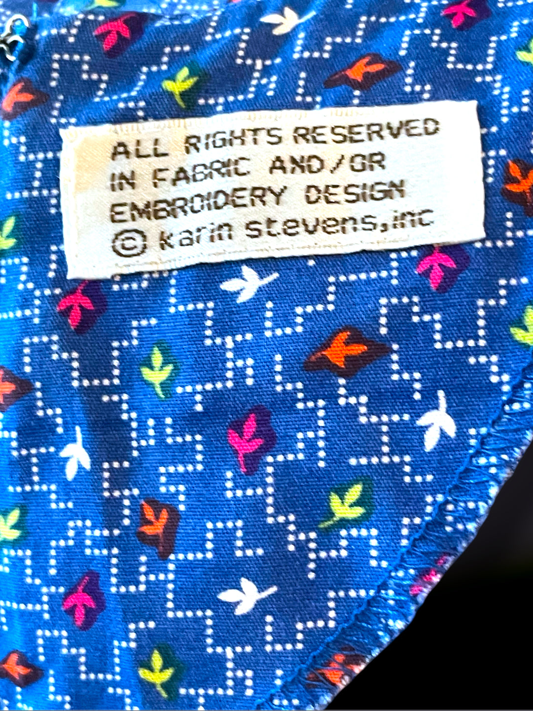 Vintage 1960’s Blue, Pink, Orange, Yellow & White Arrow Pattern Shift Dress