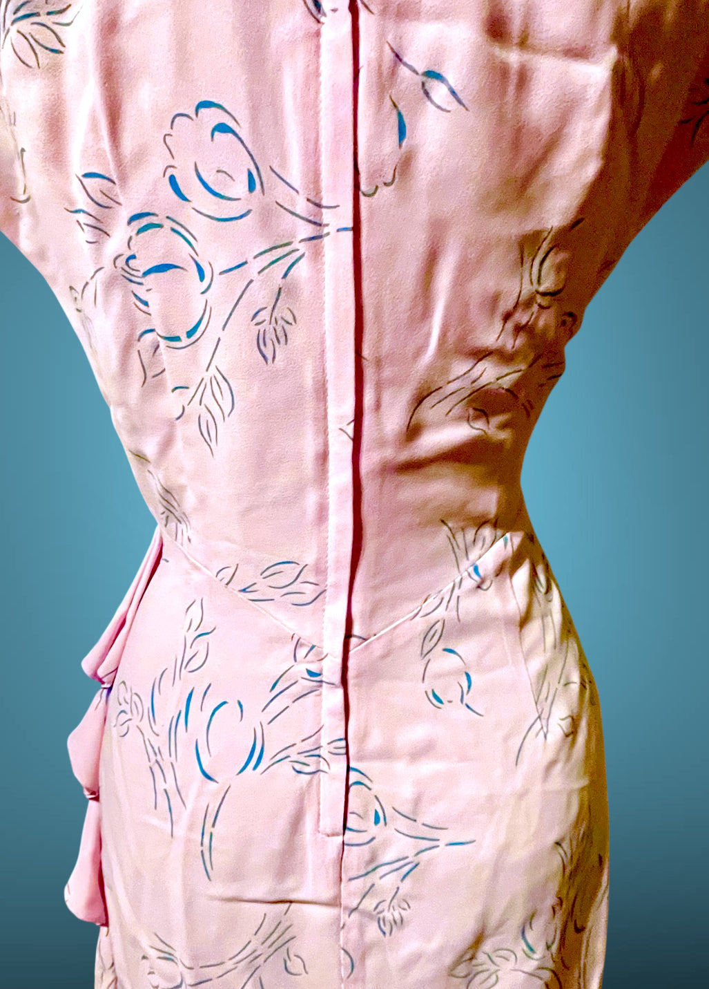 1980’s Pink & Blue Floral Print All That Jazz Dress sz 9