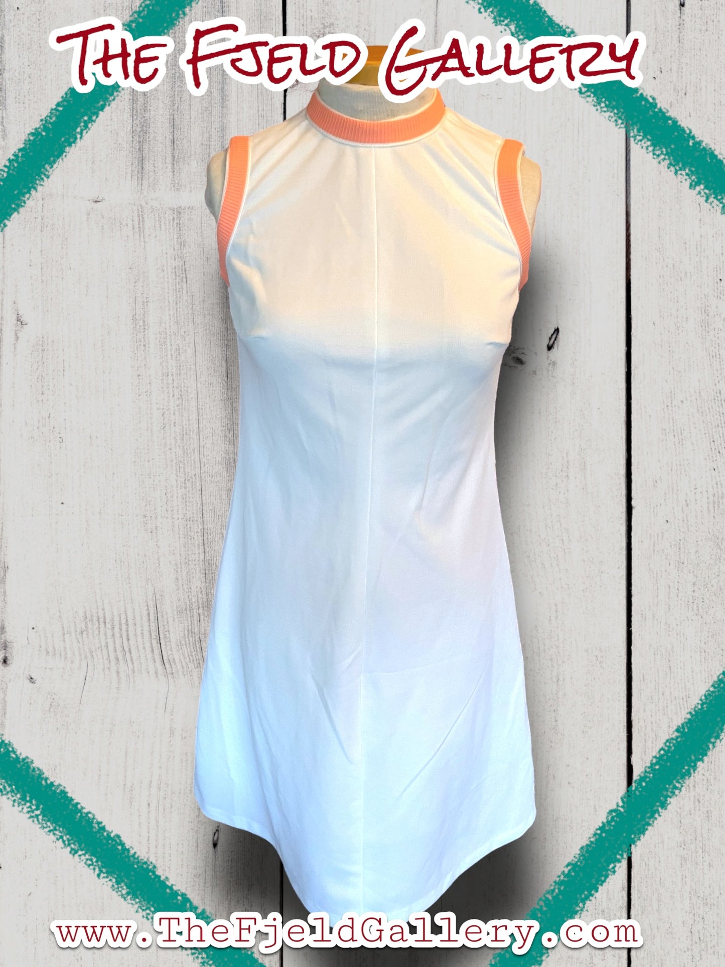 1960’s White, Pastel Pink, Blue & Green Spring Sleeveless Dress & Sweater Set