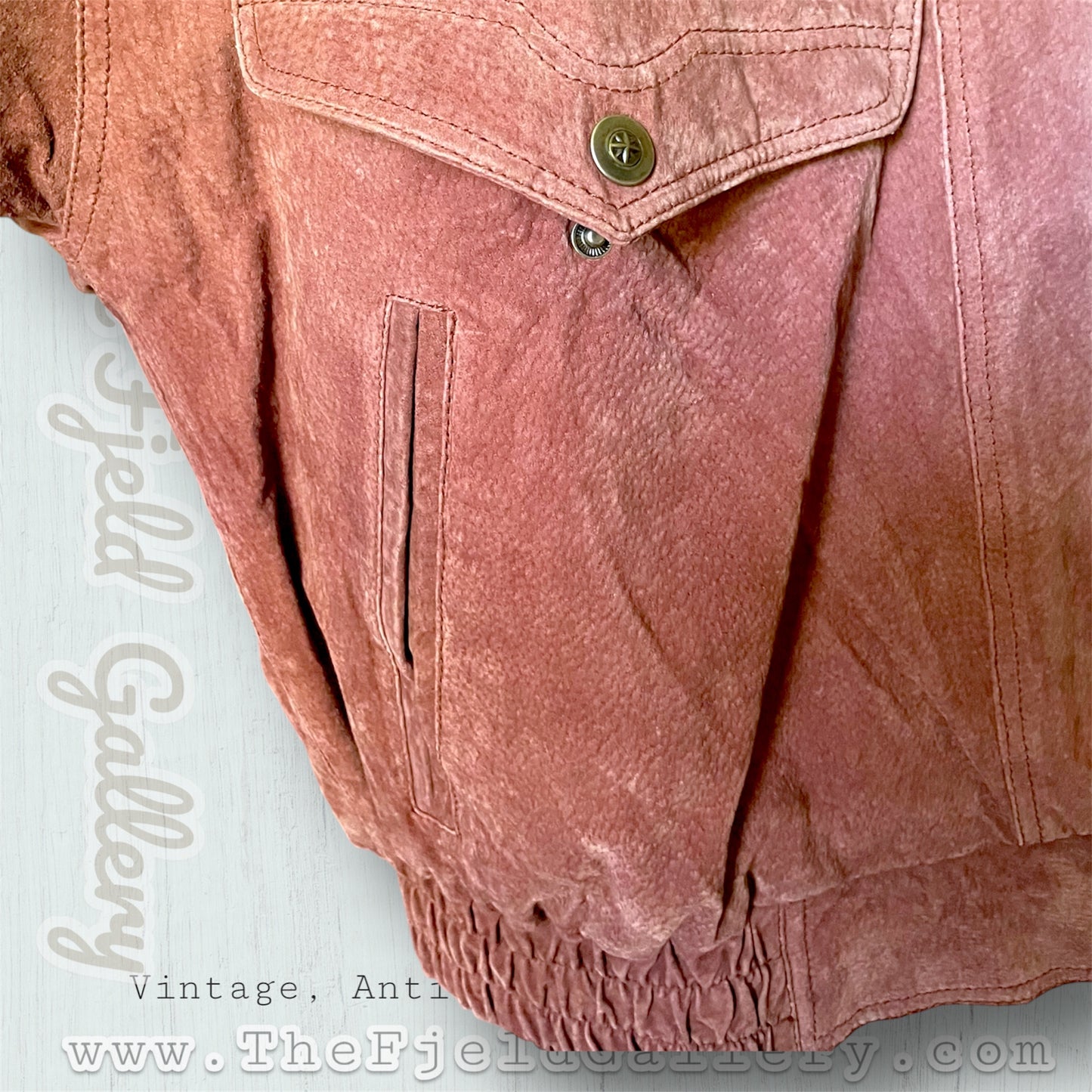 1990 Cognac Brown Suede Leather Gitano 2X Large Oversized Bomber Jacket