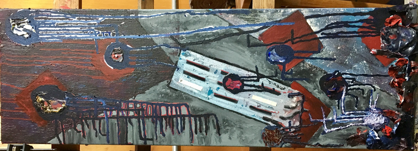 “Cover the Gleen” Mixed Media Painting on Canvas 36”x 18”