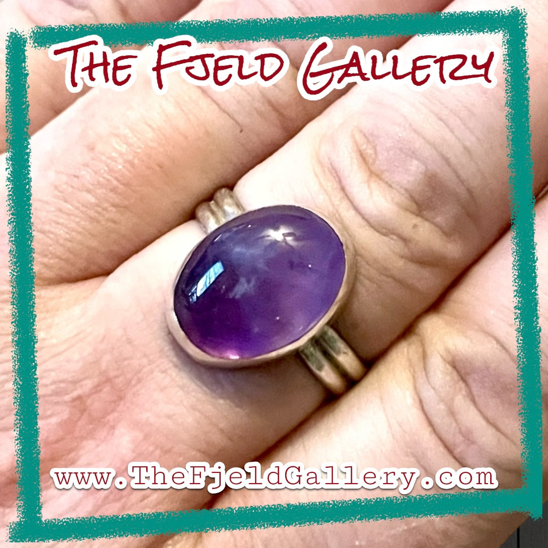 Handmade Amethyst Sterling Silver Ring