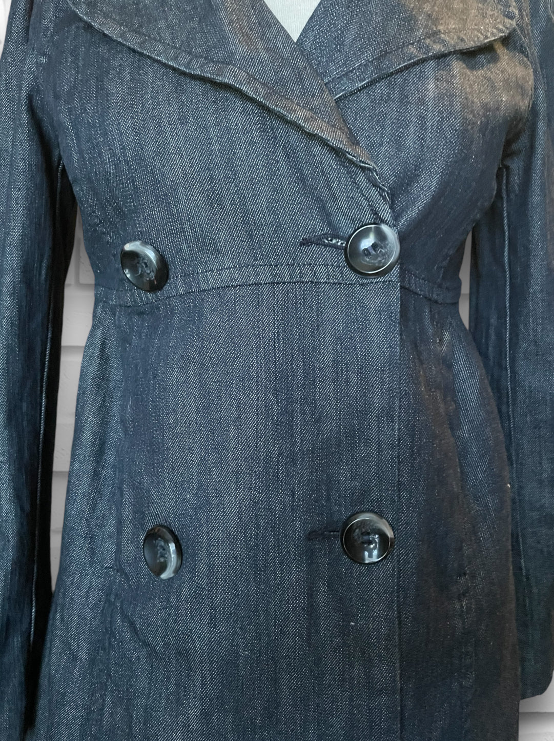 Vintage DNKY 1990’s Denim 3/4 Babydoll Trench