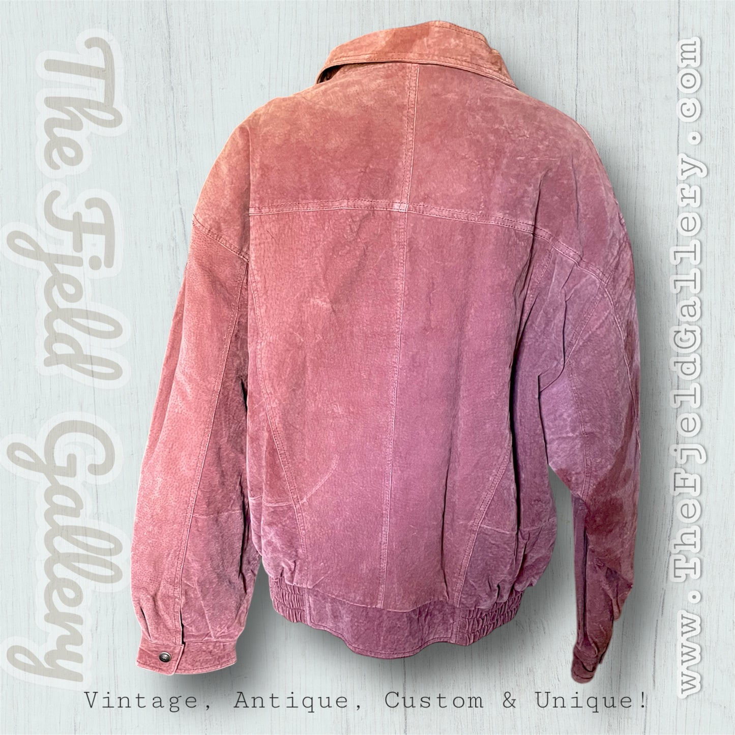 1990 Cognac Brown Suede Leather Gitano 2X Large Oversized Bomber Jacket
