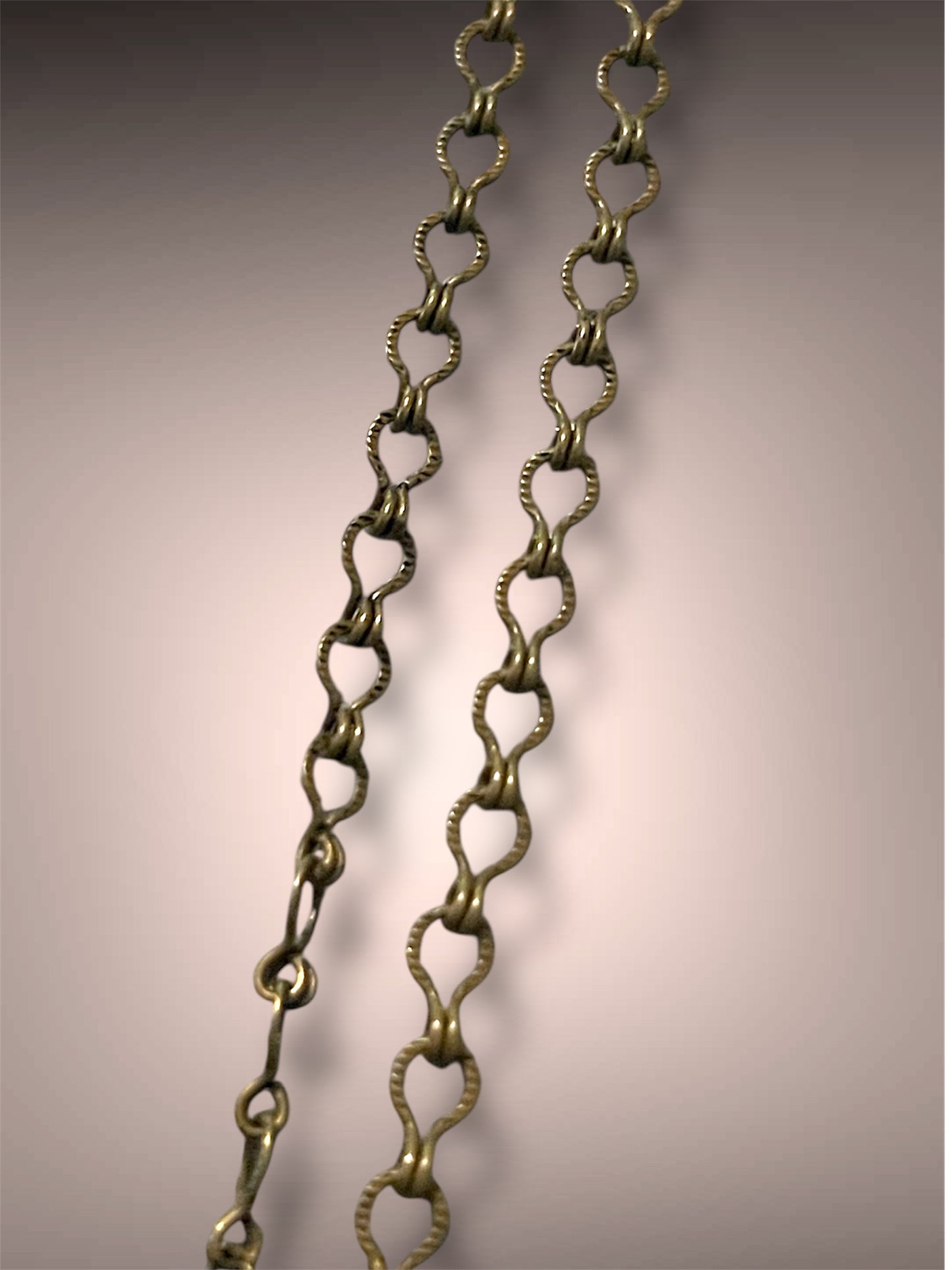 Victorian Opalite Floral Design See Through Gilt Brass Necklace