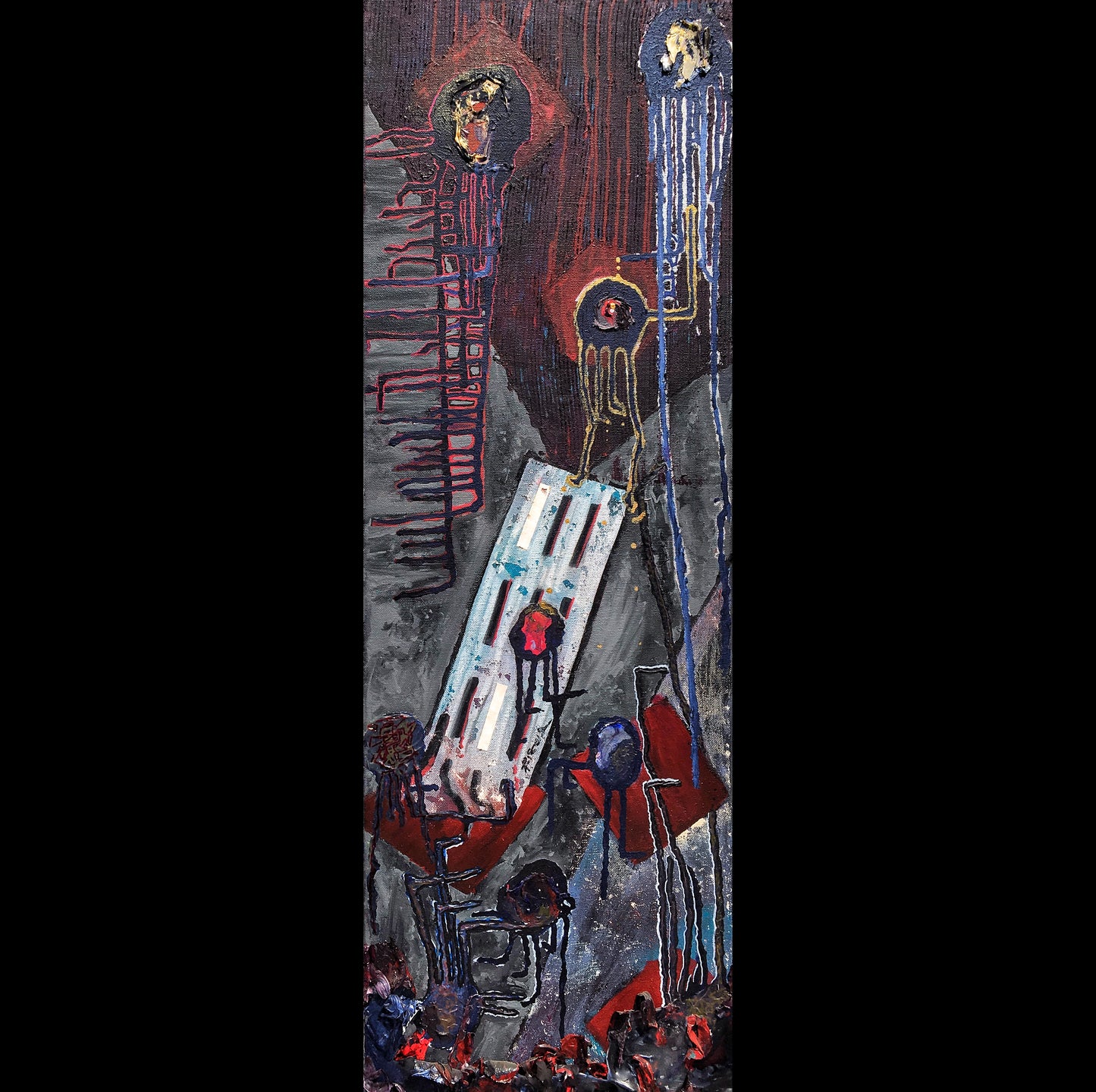 “Cover the Gleen” Mixed Media Painting on Canvas 36”x 18”