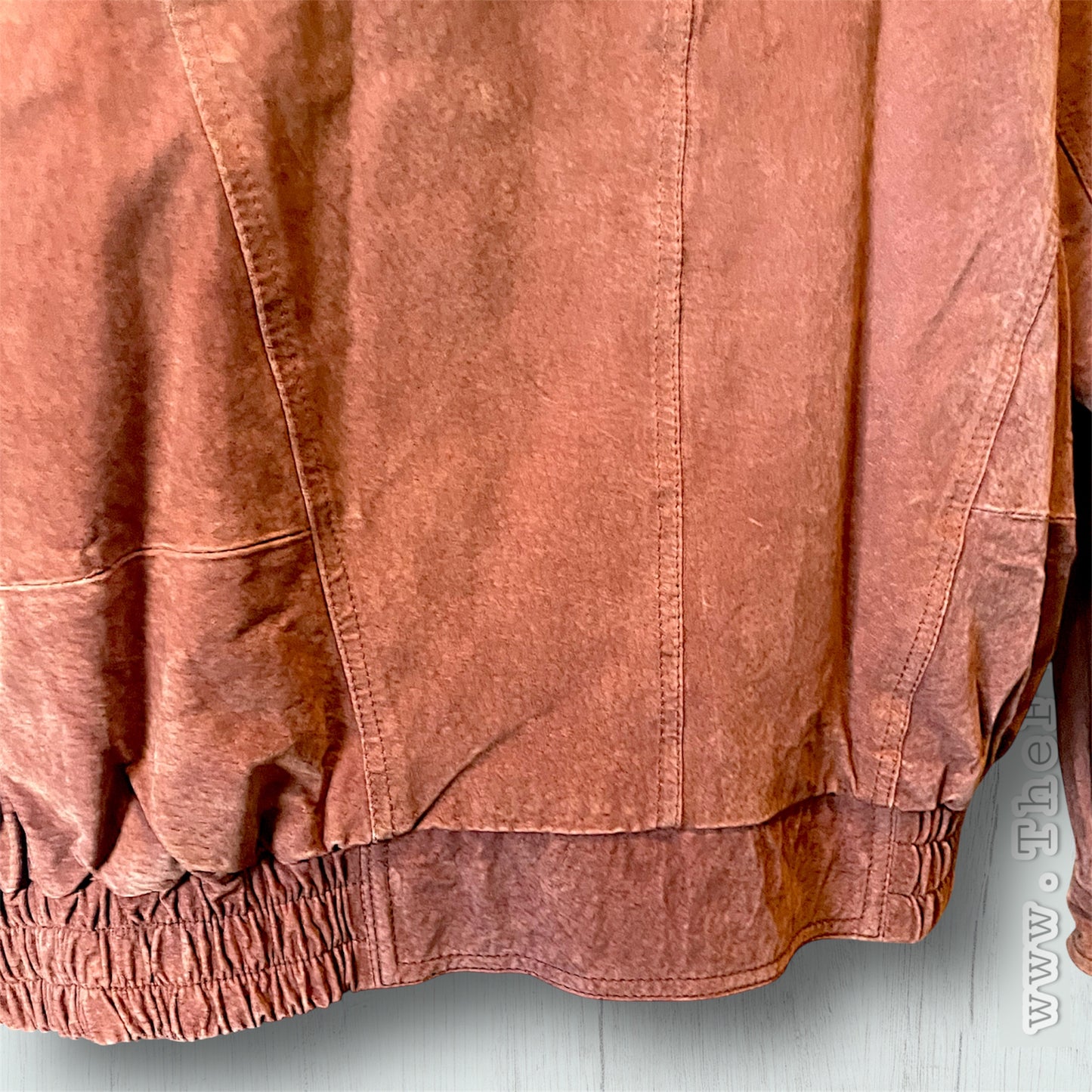 1990 Cognac Brown Suede Leather Gitano 2X Large Oversized Bomber Jacket