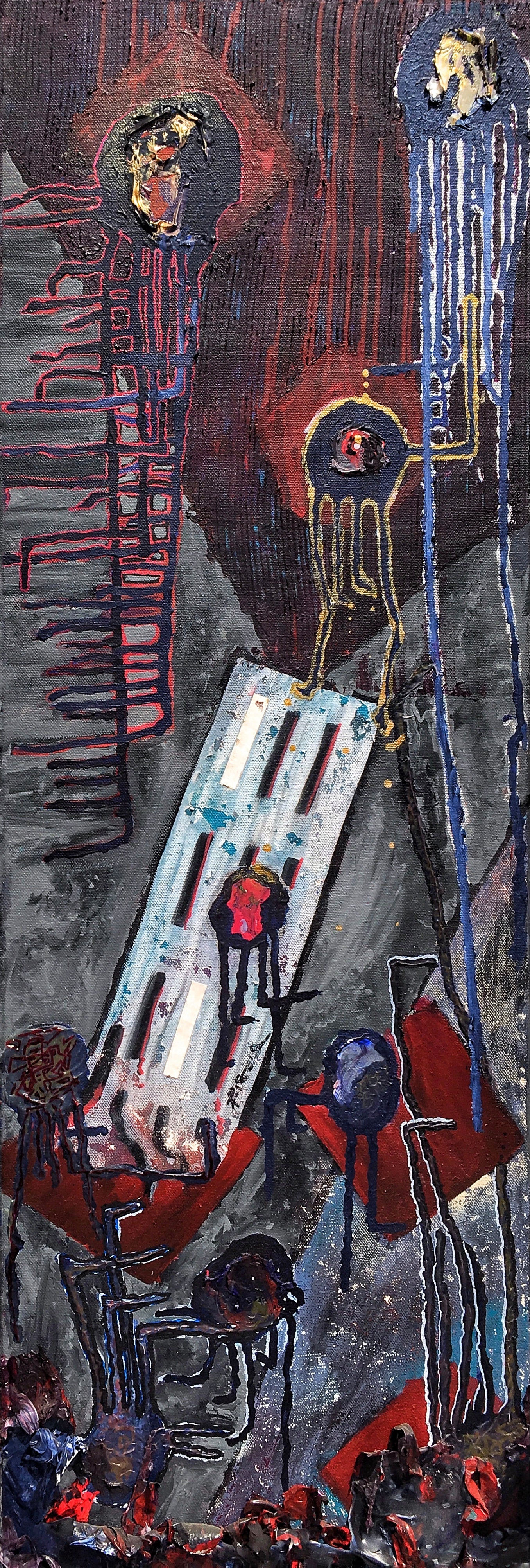 “Cover the Gleen” Mixed Media Painting on Canvas 36”x 18”