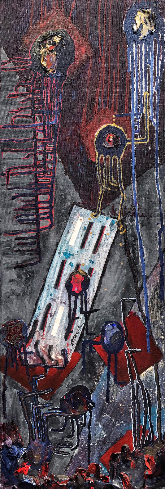 “Cover the Gleen” Mixed Media Painting on Canvas 36”x 18”