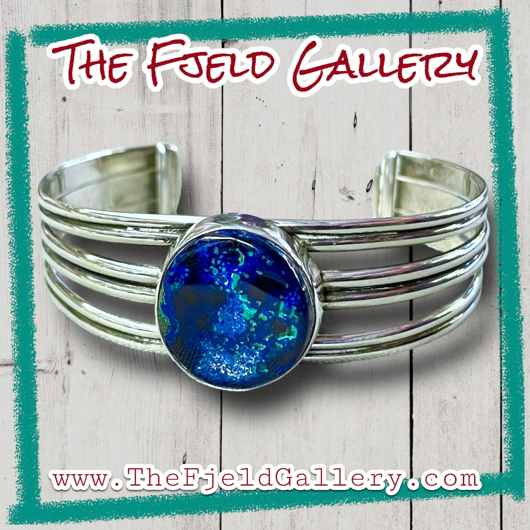 Azurite Sterling Silver Cuff Bracelet