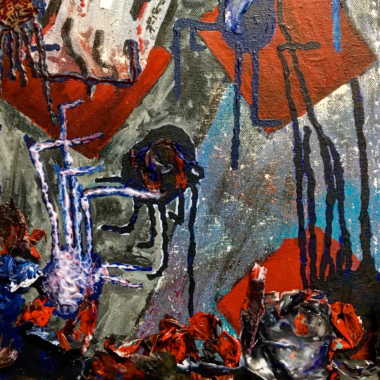 “Cover the Gleen” Mixed Media Painting on Canvas 36”x 18”