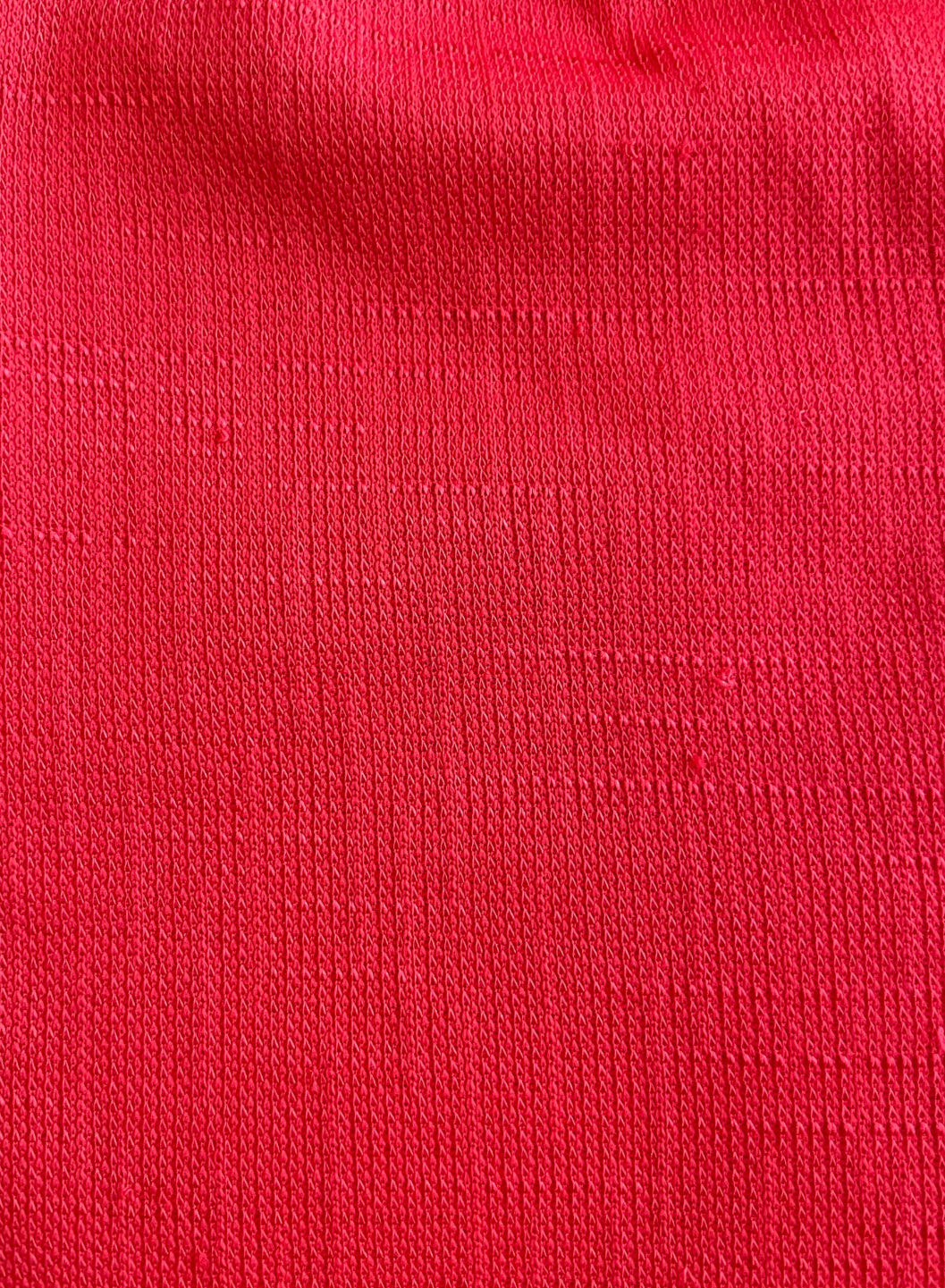 1970’s Red Polyester Linen Skirt & Sleeveless Top Set