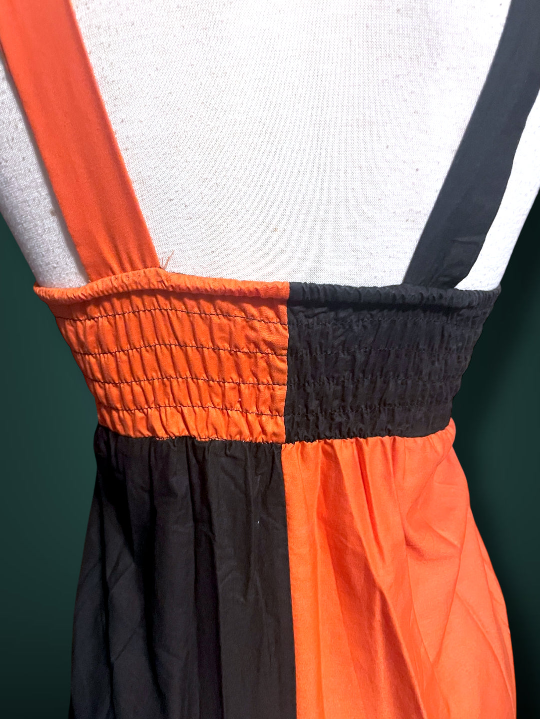 Vintage 1990’s Red & Black Color-block Harley Quinn Mini Tank Dress w/ Pockets