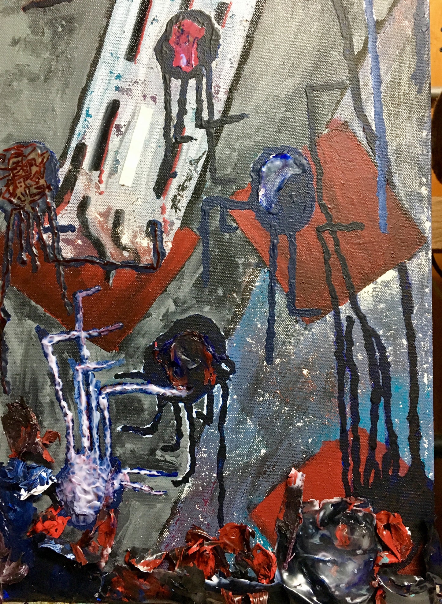 “Cover the Gleen” Mixed Media Painting on Canvas 36”x 18”