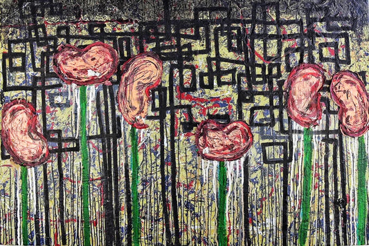 “A Woman’s Place” mixed media painting on canvas 24”x36”