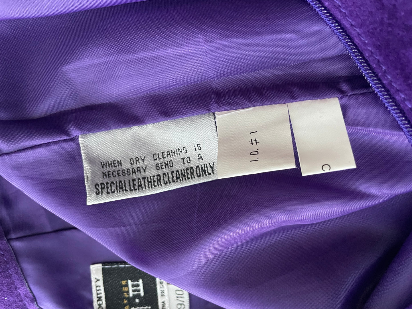 Vintage 1980’s Purple Suede Leather Pencil Mini Skirt