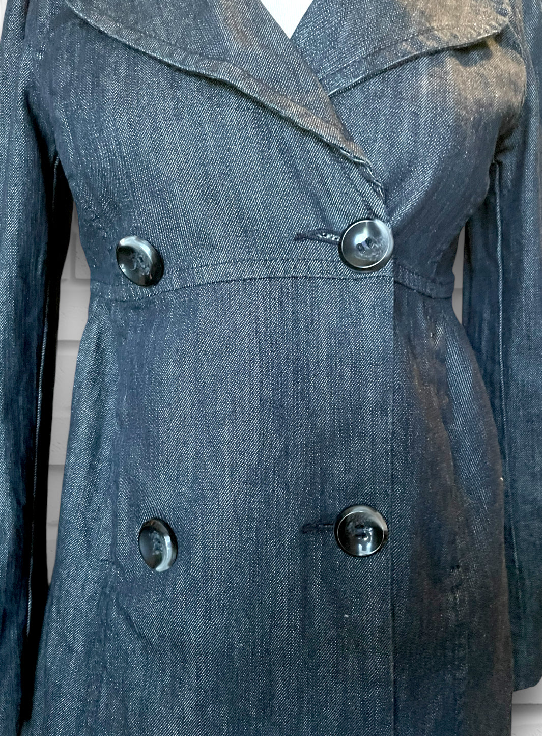 Vintage DNKY 1990’s Denim 3/4 Babydoll Trench