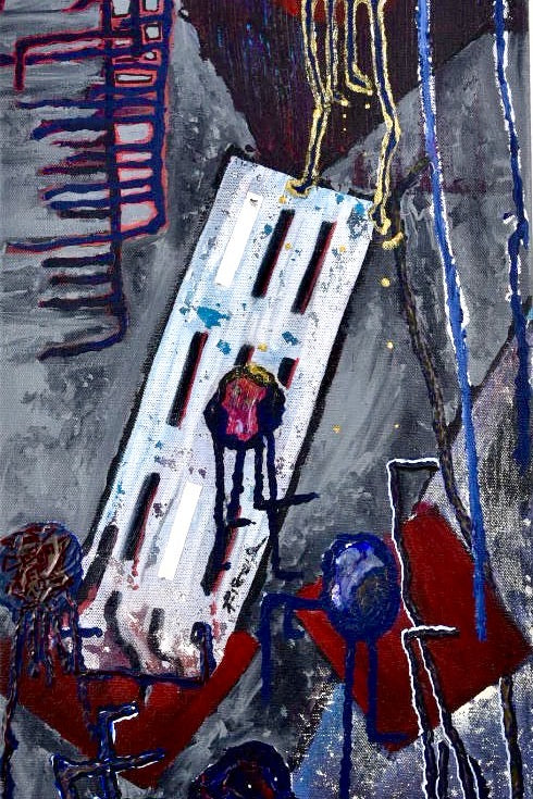 “Cover the Gleen” Mixed Media Painting on Canvas 36”x 18”
