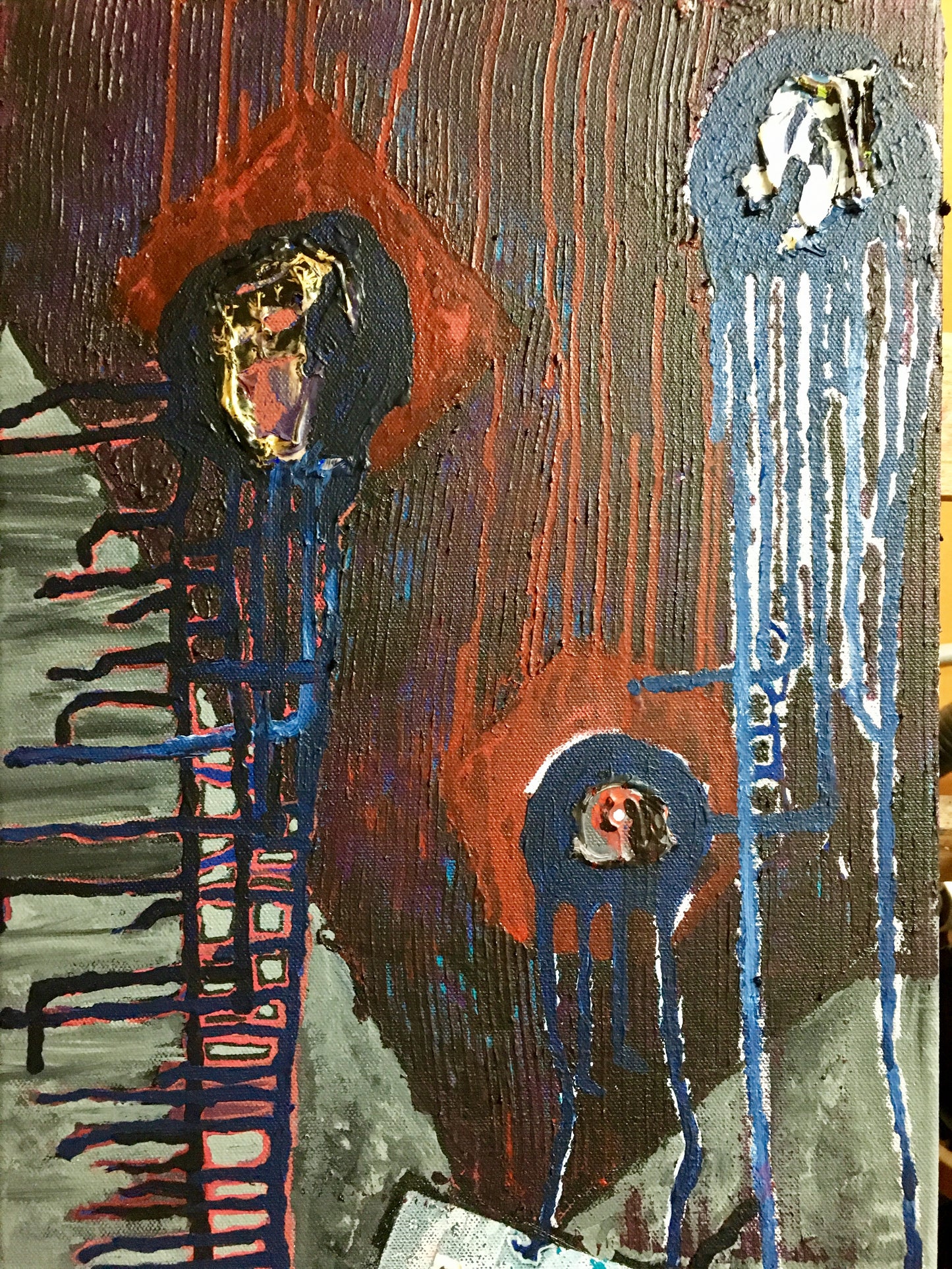 “Cover the Gleen” Mixed Media Painting on Canvas 36”x 18”