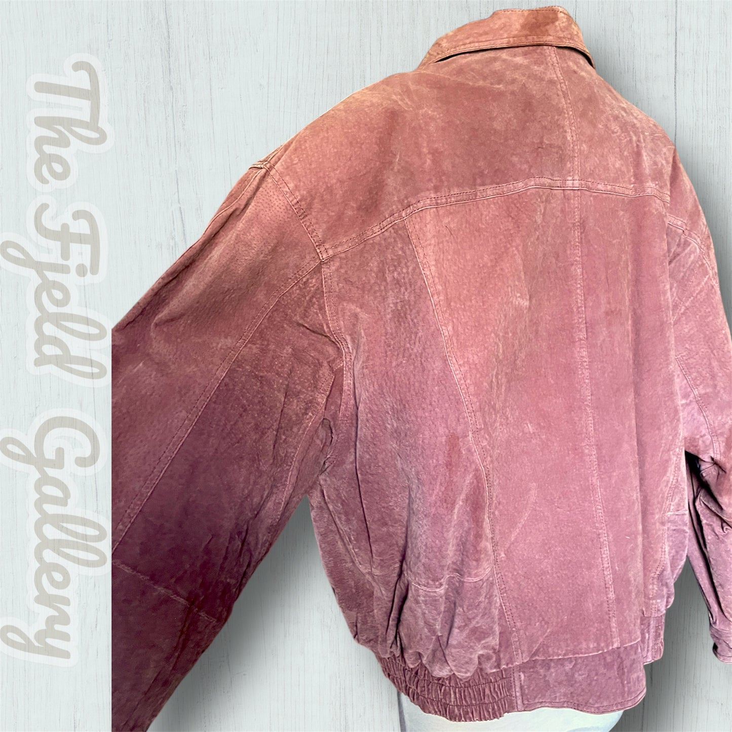 1990 Cognac Brown Suede Leather Gitano 2X Large Oversized Bomber Jacket