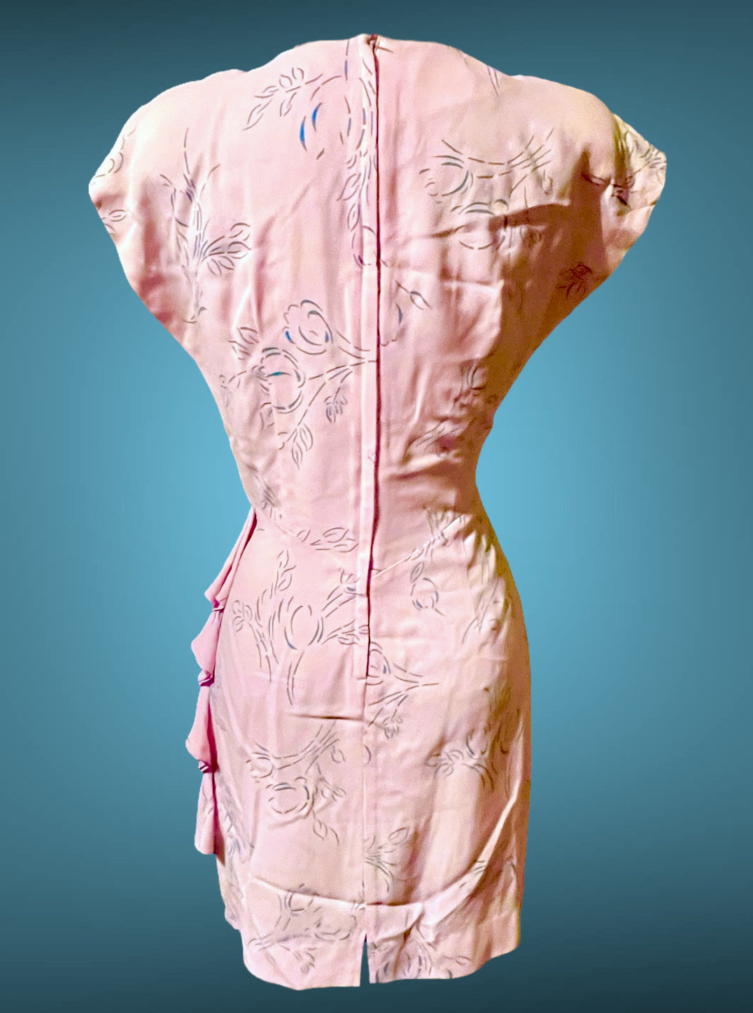 1980’s Pink & Blue Floral Print All That Jazz Dress sz 9
