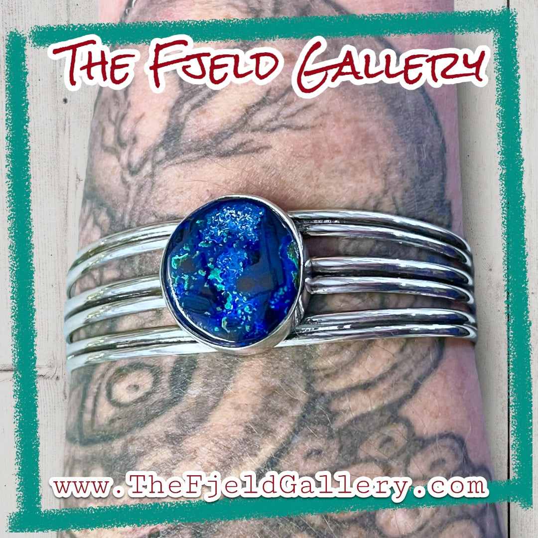 Azurite Sterling Silver Cuff Bracelet