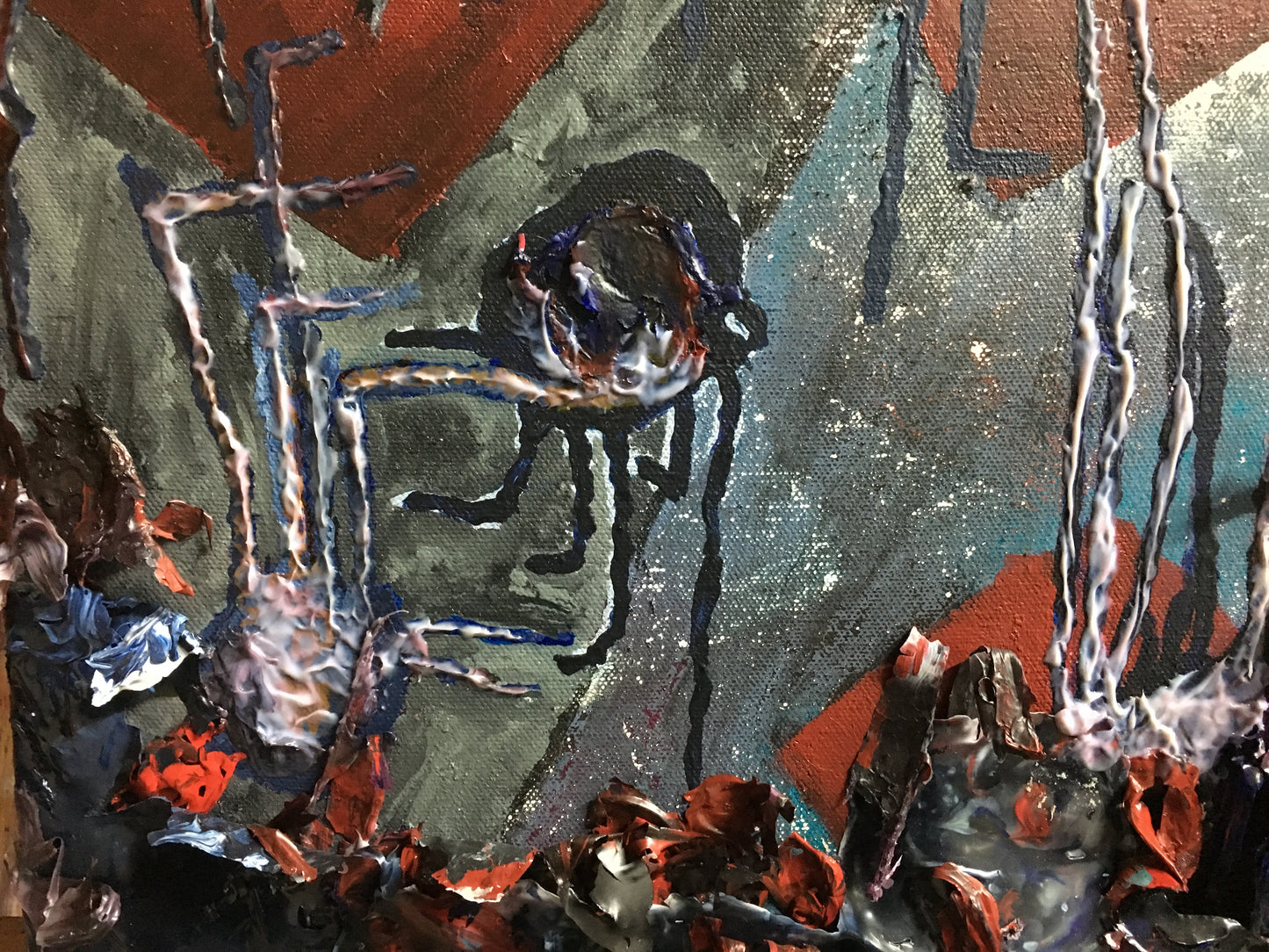 “Cover the Gleen” Mixed Media Painting on Canvas 36”x 18”