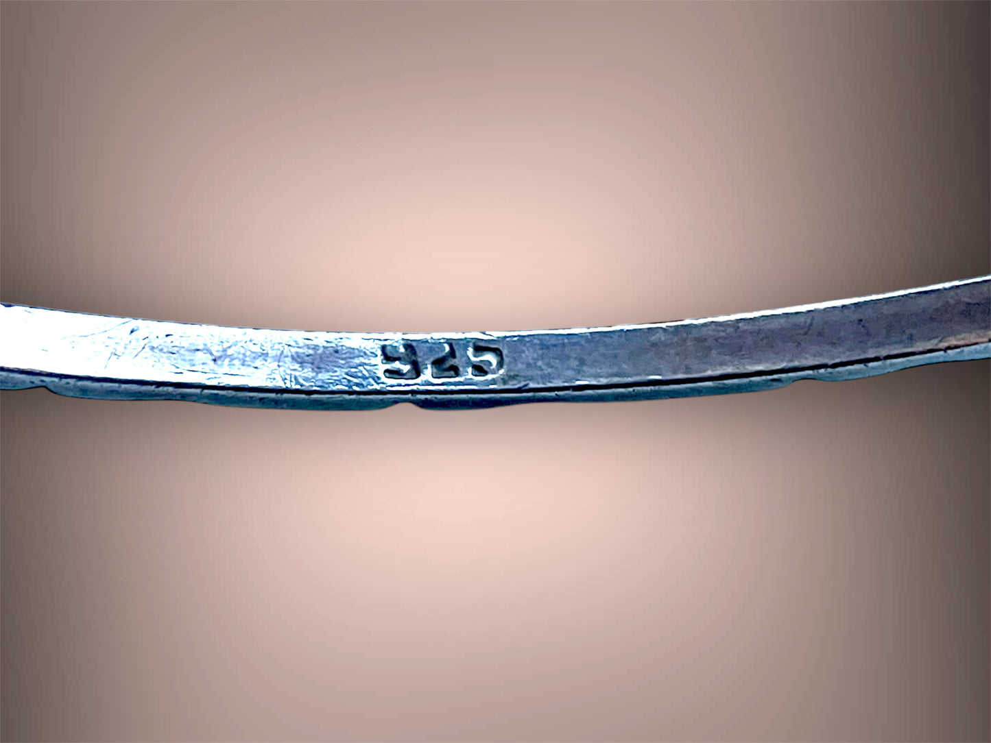 1940’s Sterling Silver Abstract Geometric Bangle Bracelet