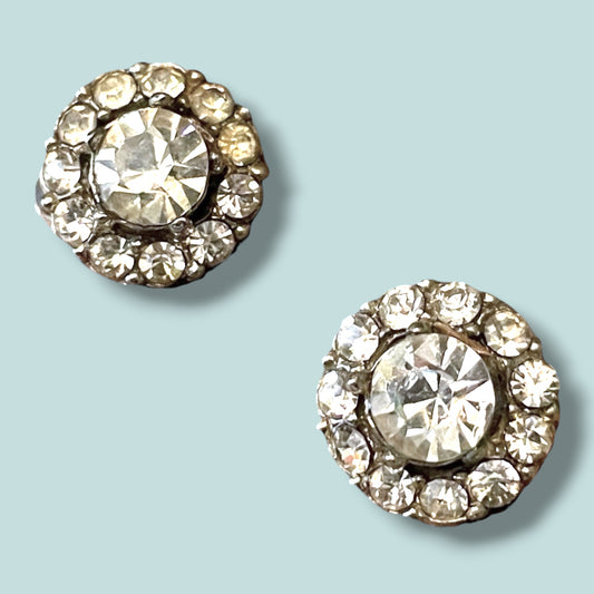 Art Deco Crystal Rhinestone Brooch Set