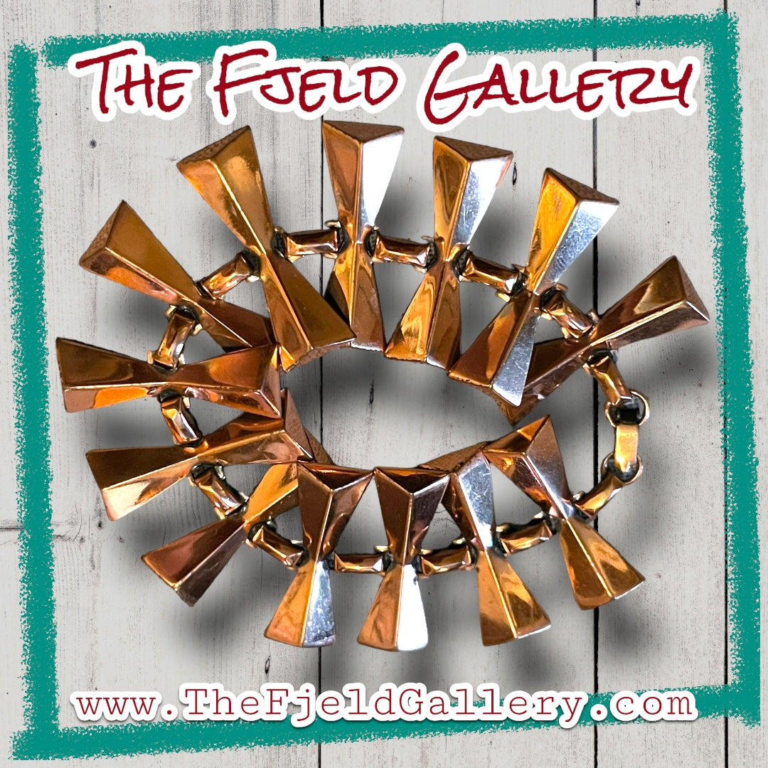Renoir Copper Geometric Link Bracelet