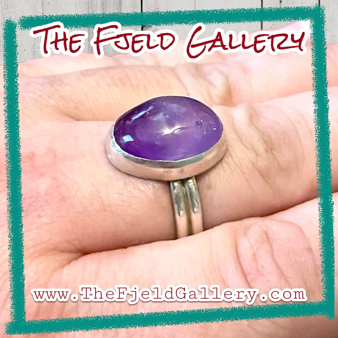 Handmade Amethyst Sterling Silver Ring