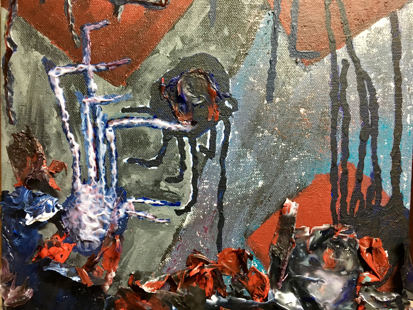 “Cover the Gleen” Mixed Media Painting on Canvas 36”x 18”