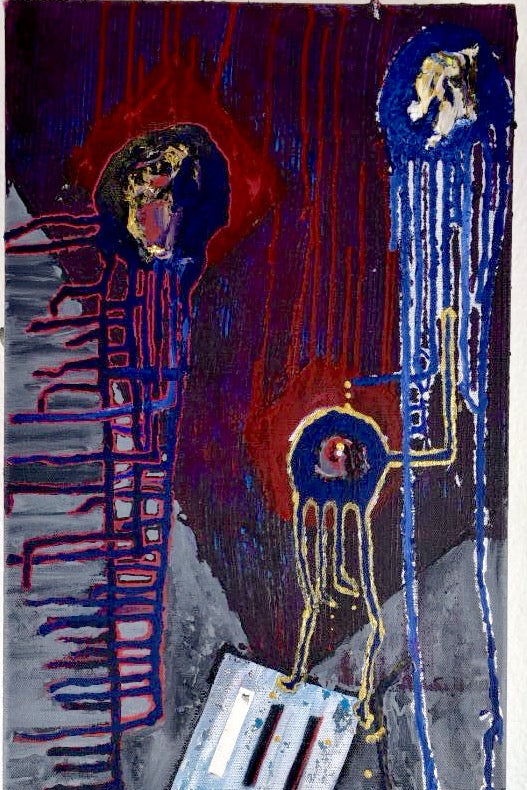 “Cover the Gleen” Mixed Media Painting on Canvas 36”x 18”