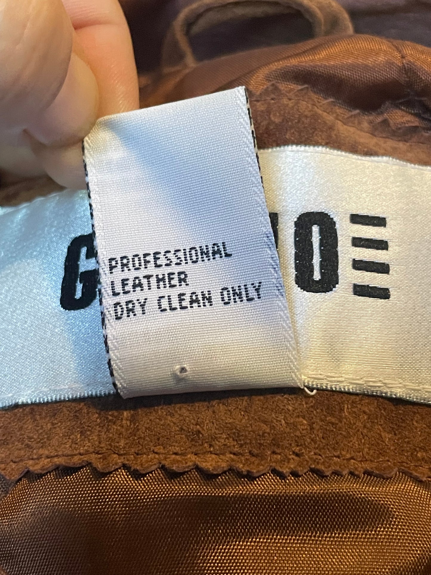 1990 Cognac Brown Suede Leather Gitano 2X Large Oversized Bomber Jacket