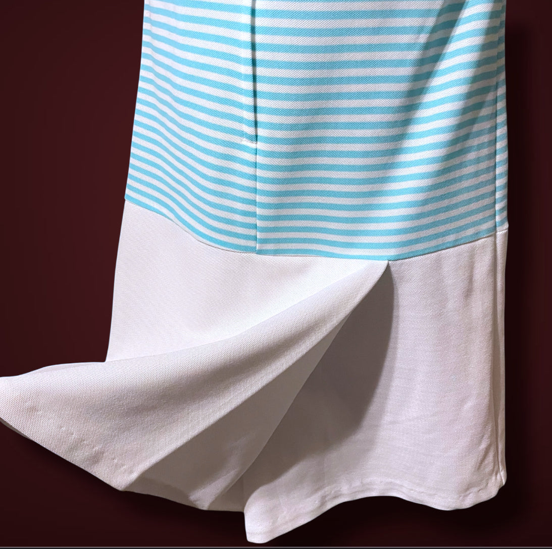 1960’s Baby Blue & White Striped Sears Romper Kulat Jumpsuit