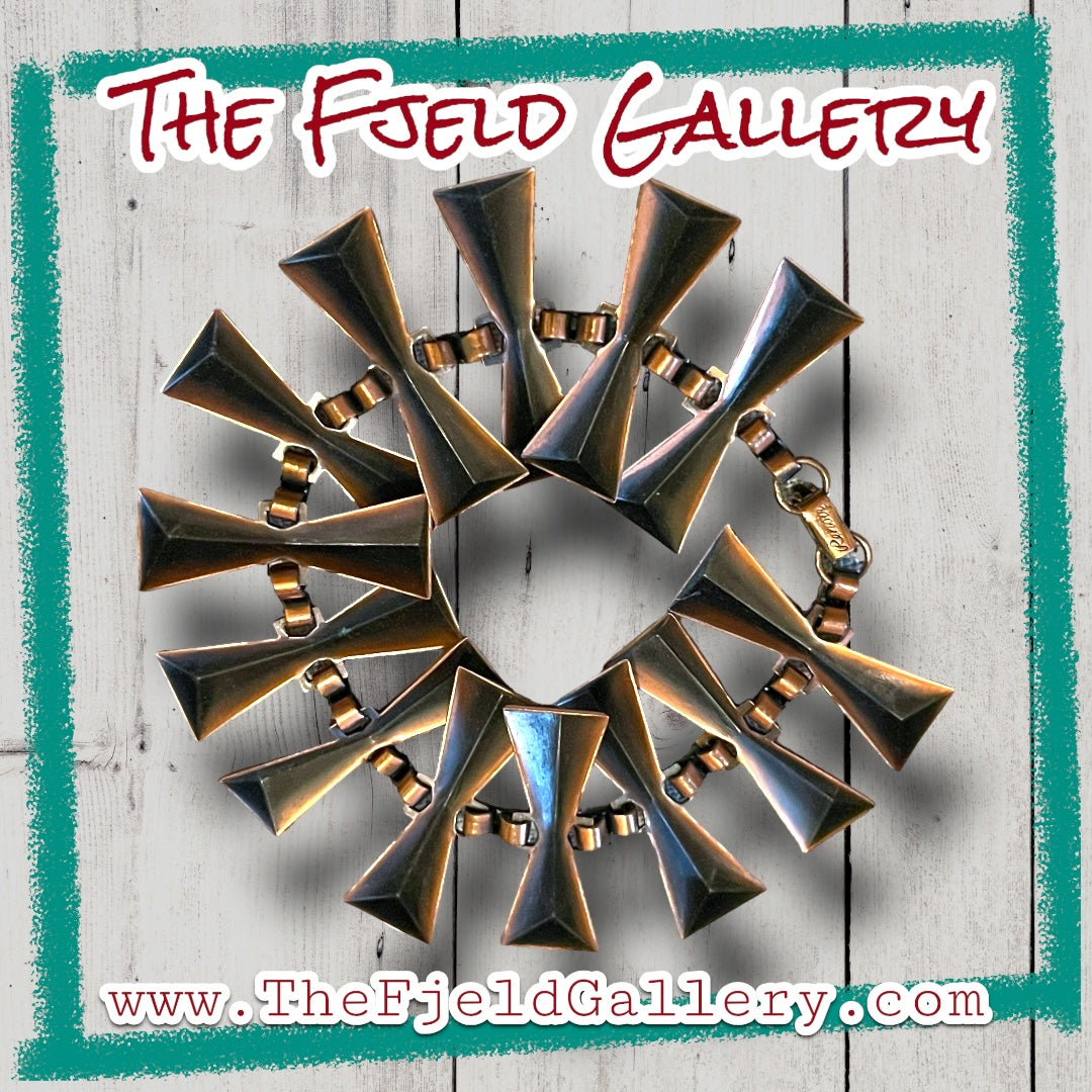 Renoir Copper Geometric Link Bracelet