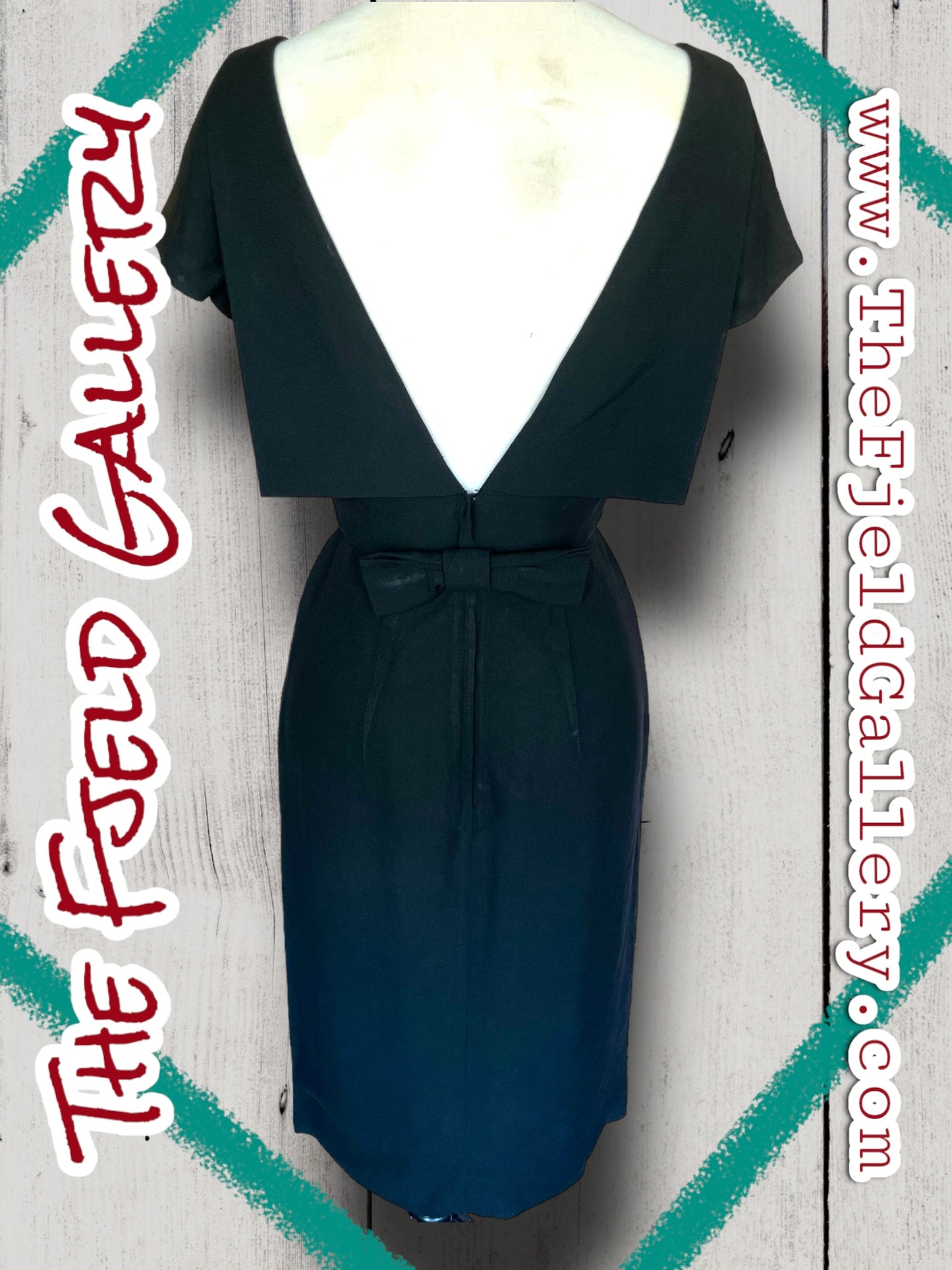 1960’s Little Black Dress w/ Open Back & Bow Detail