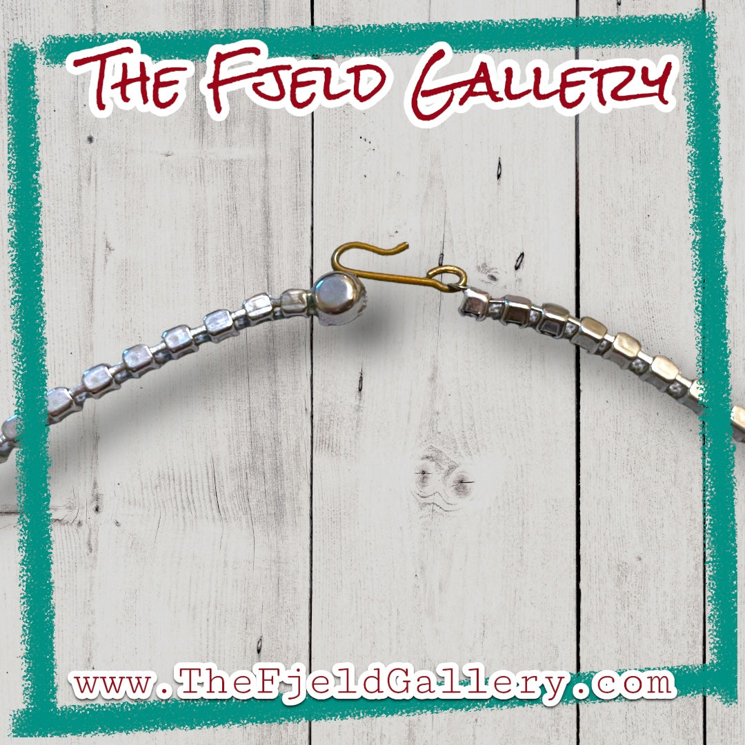 Baby Blue Crystal Rhinestone Silver Prong Set Choker Necklace