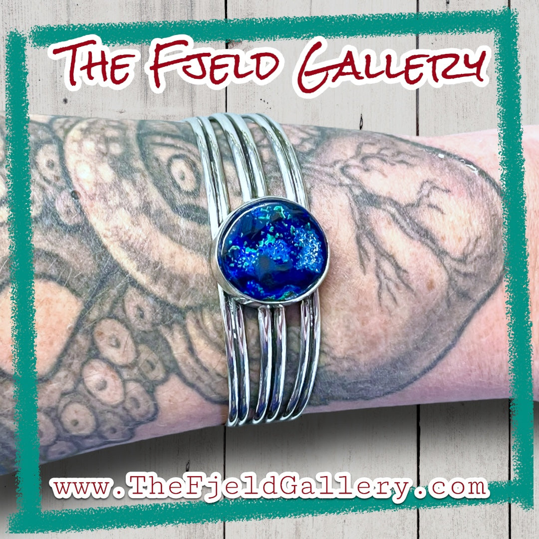 Azurite Sterling Silver Cuff Bracelet