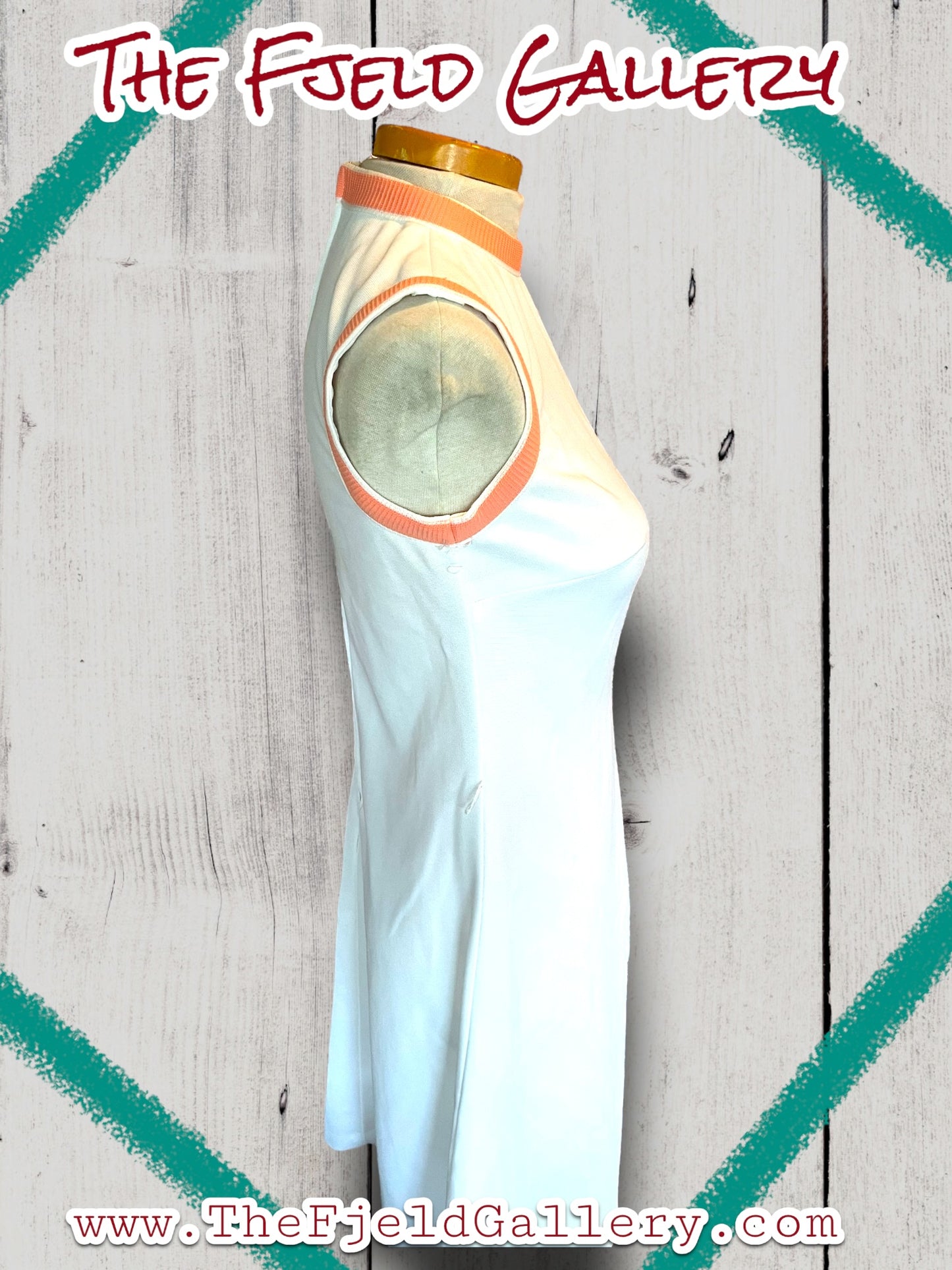 1960’s White, Pastel Pink, Blue & Green Spring Sleeveless Dress & Sweater Set