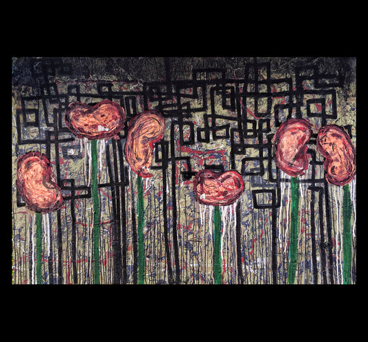 “A Woman’s Place” mixed media painting on canvas 24”x36”