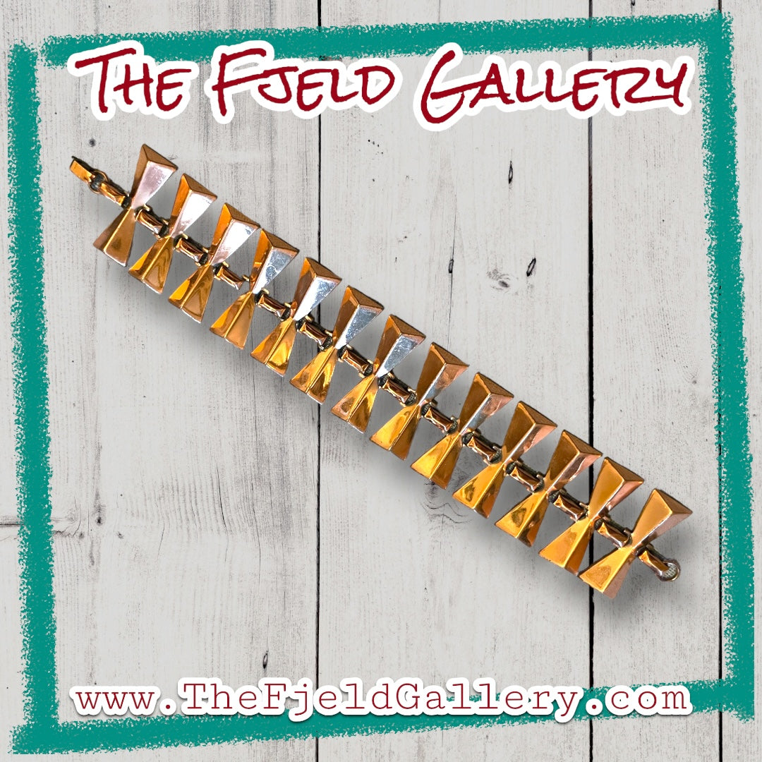Renoir Copper Geometric Link Bracelet
