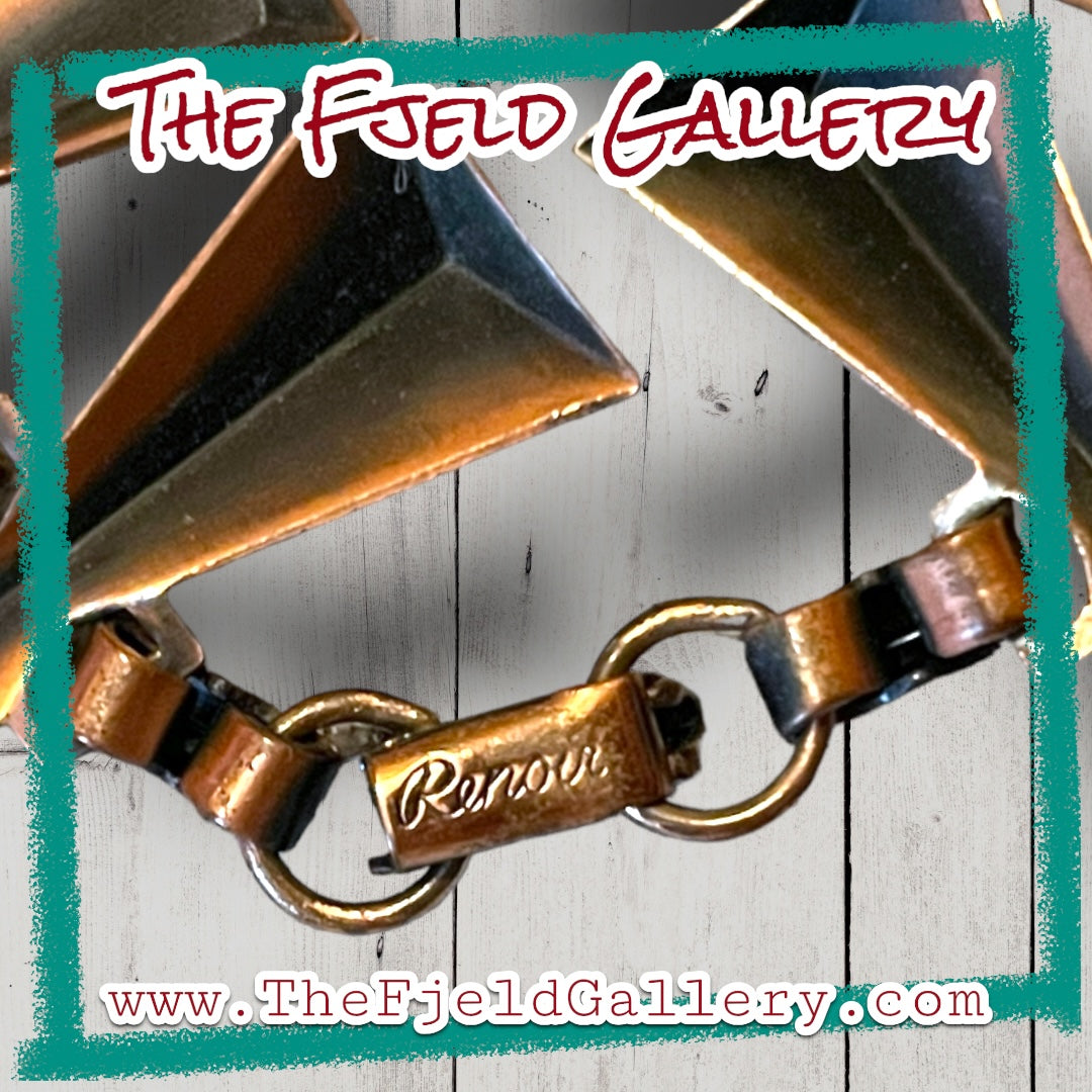 Renoir Copper Geometric Link Bracelet