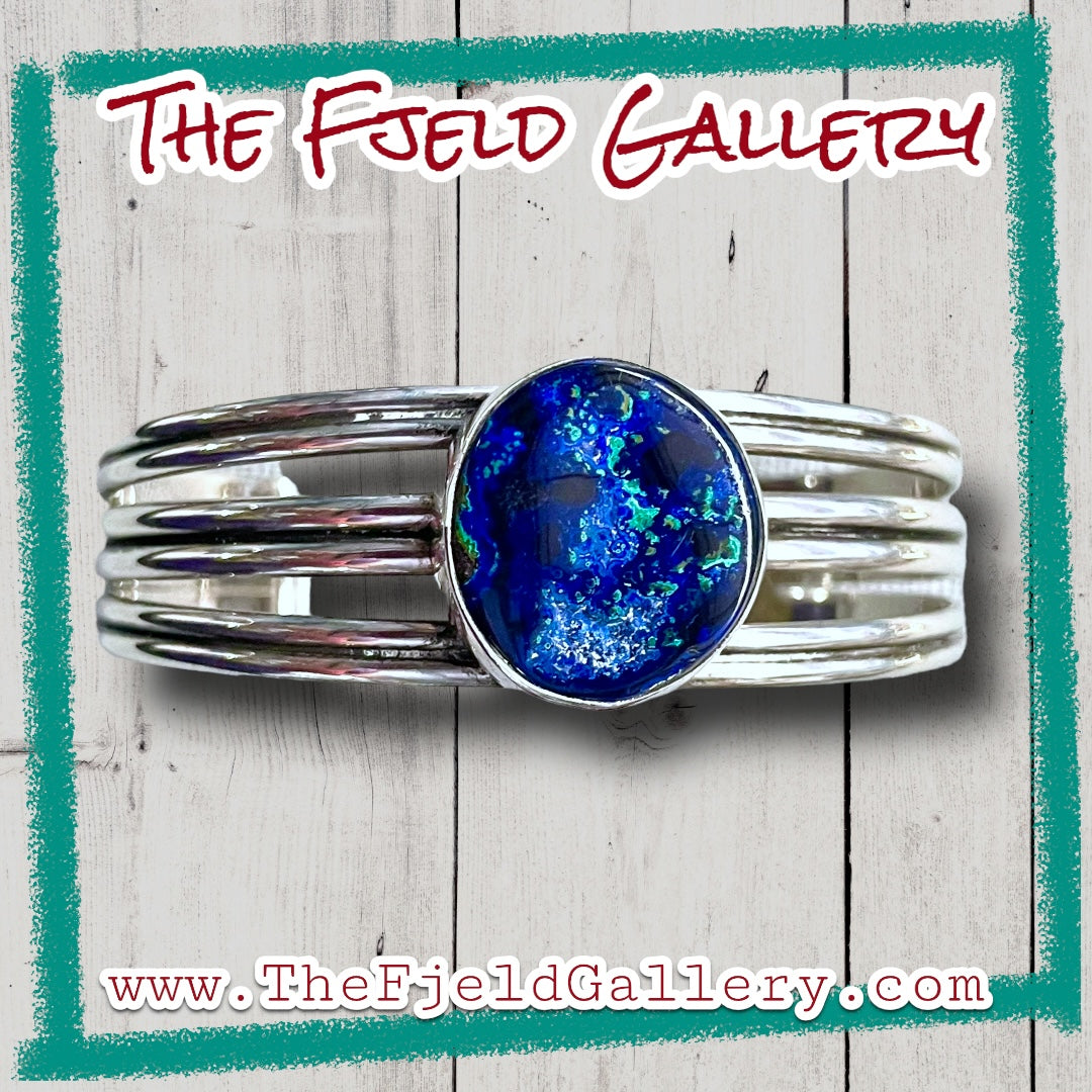 Azurite Sterling Silver Cuff Bracelet