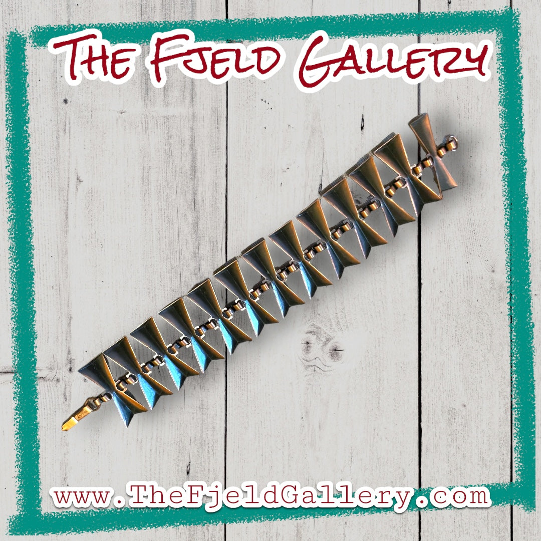 Renoir Copper Geometric Link Bracelet