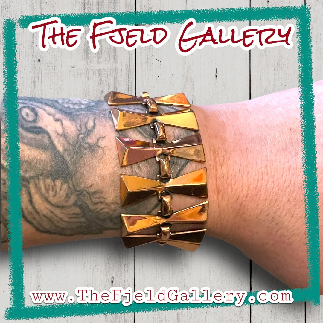 Renoir Copper Geometric Link Bracelet