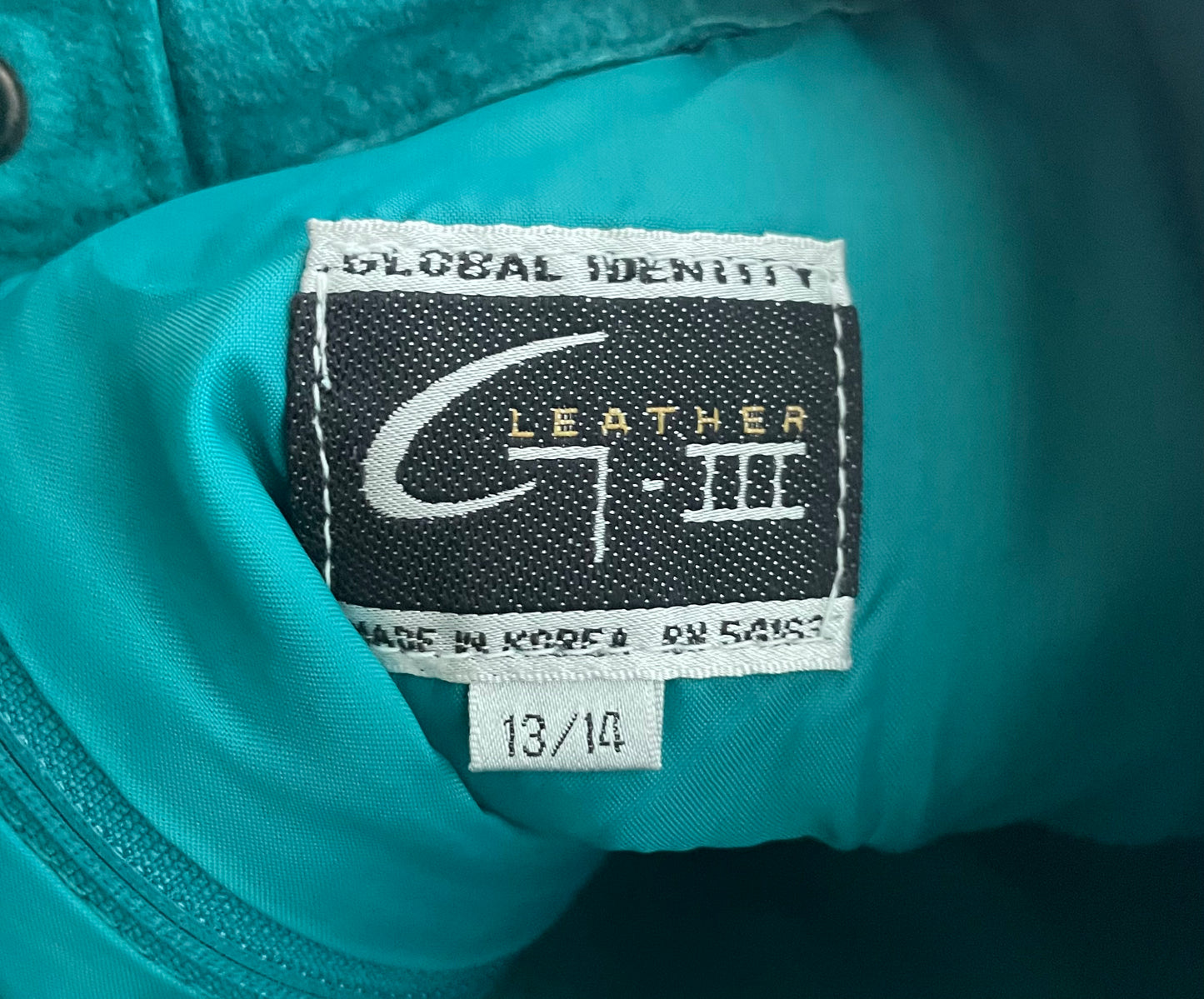 Vintage 1980’s Teal Blue Suede Leather Pencil Mini Skirt
