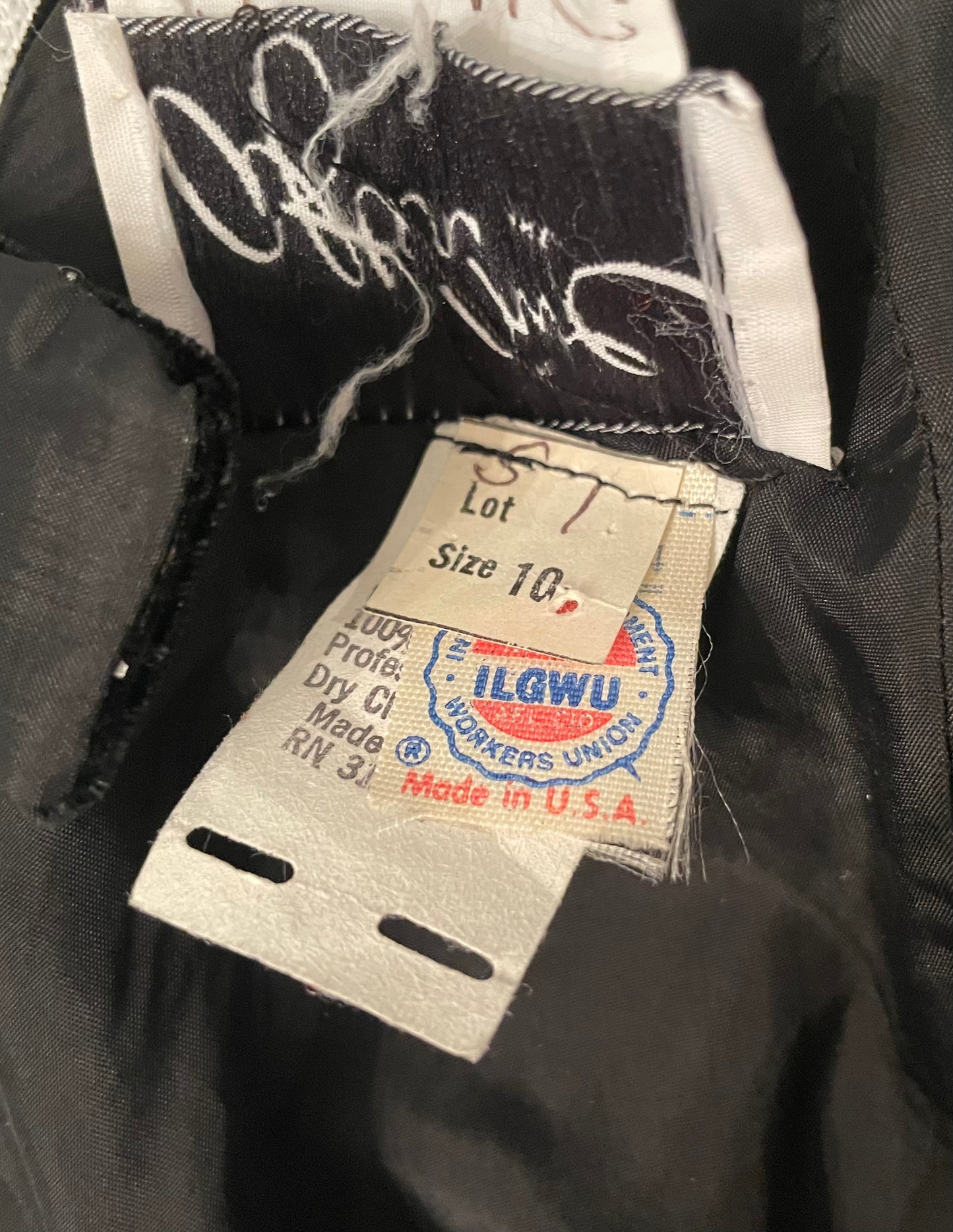 Vintage Black Velvet & Silver Glitter Swirl Party Dress